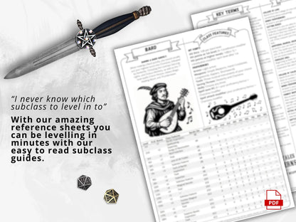 Bard 5e 2014 Reference Guide - Cheat Sheet FeyWorks.co.uk