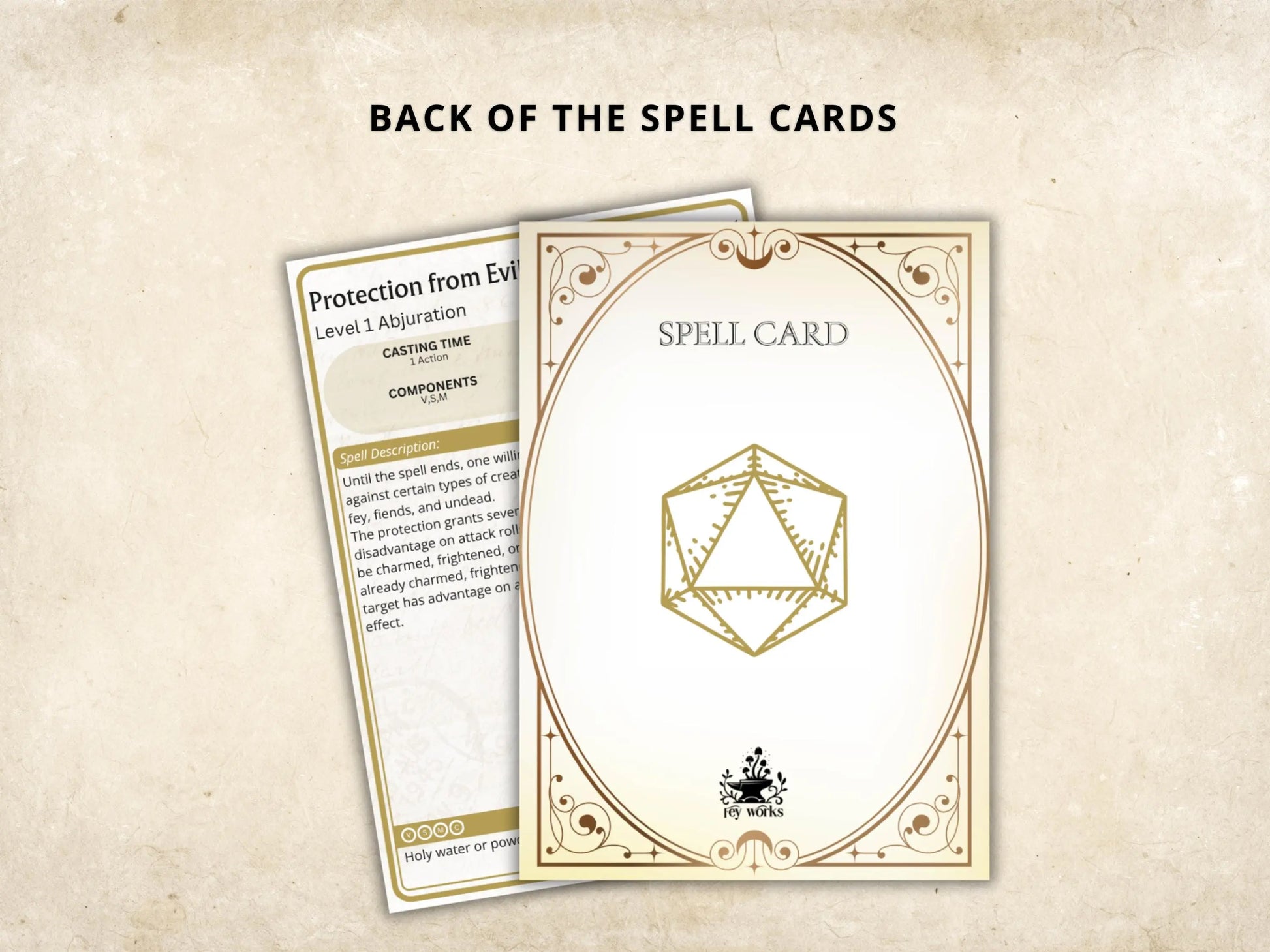 Paladin DnD Spell Cards 5e 2014 FeyWorks.co.uk