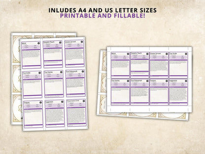 Warlock DnD Spell Cards 5e 2014 FeyWorks.co.uk