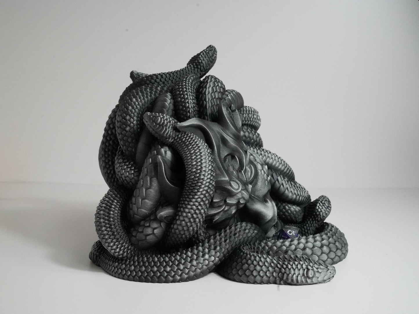 Medusa Stone Dice Tower: 3D Printed DnD Tabletop Accessory