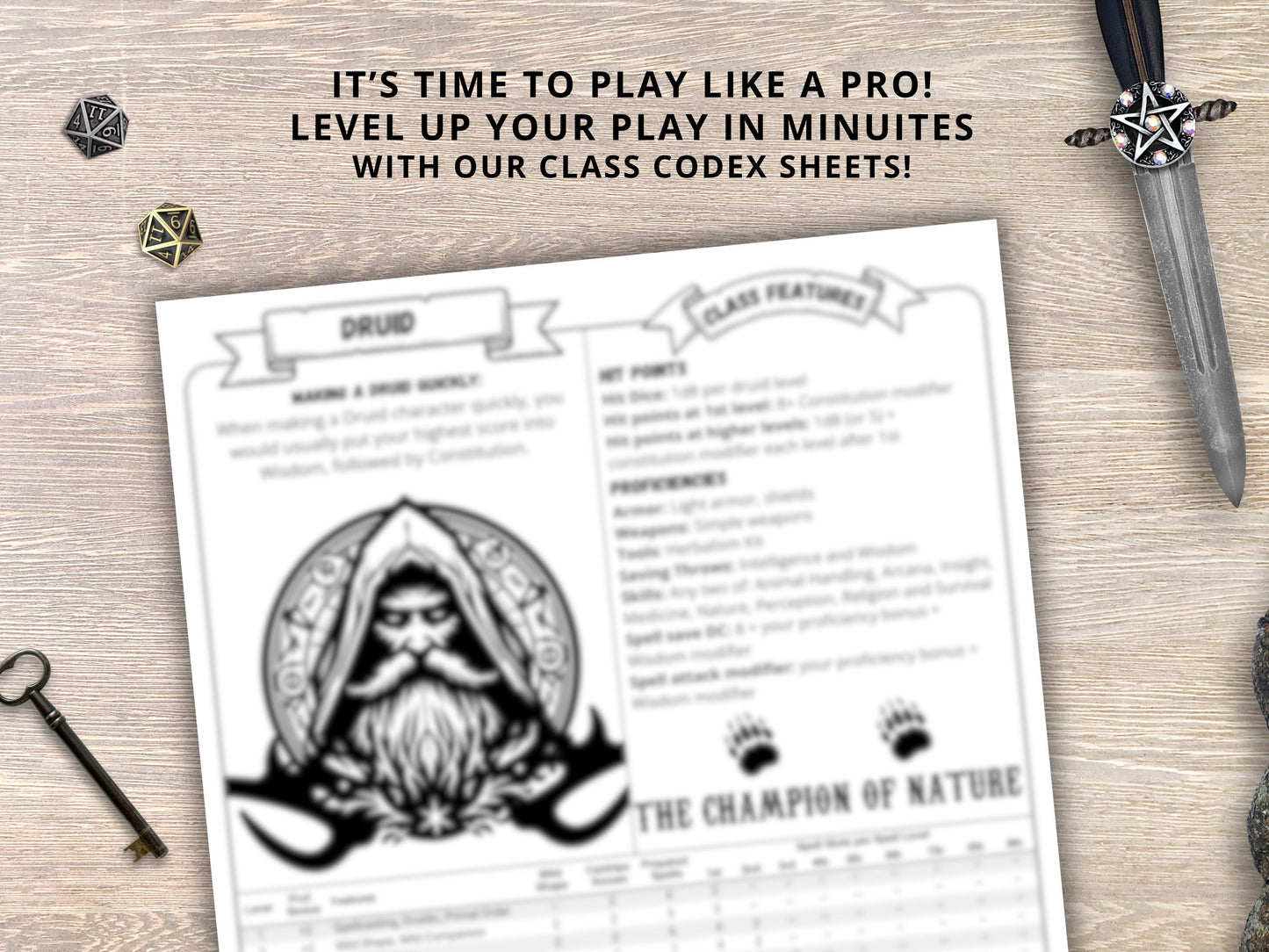 Druid 5e Cheat Sheet: Dungeons and Dragons Class Guide (PDF Download 2024 Edition)