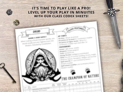 Druid 5e Cheat Sheet: Dungeons and Dragons Class Guide (PDF Download 2024 Edition)