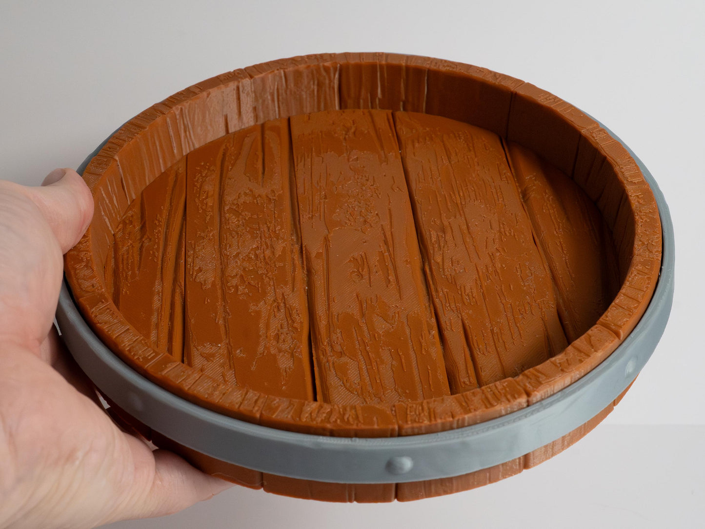 3D Printed Dice Tray, Barrel-Top Rolling Tray, DnD RPG