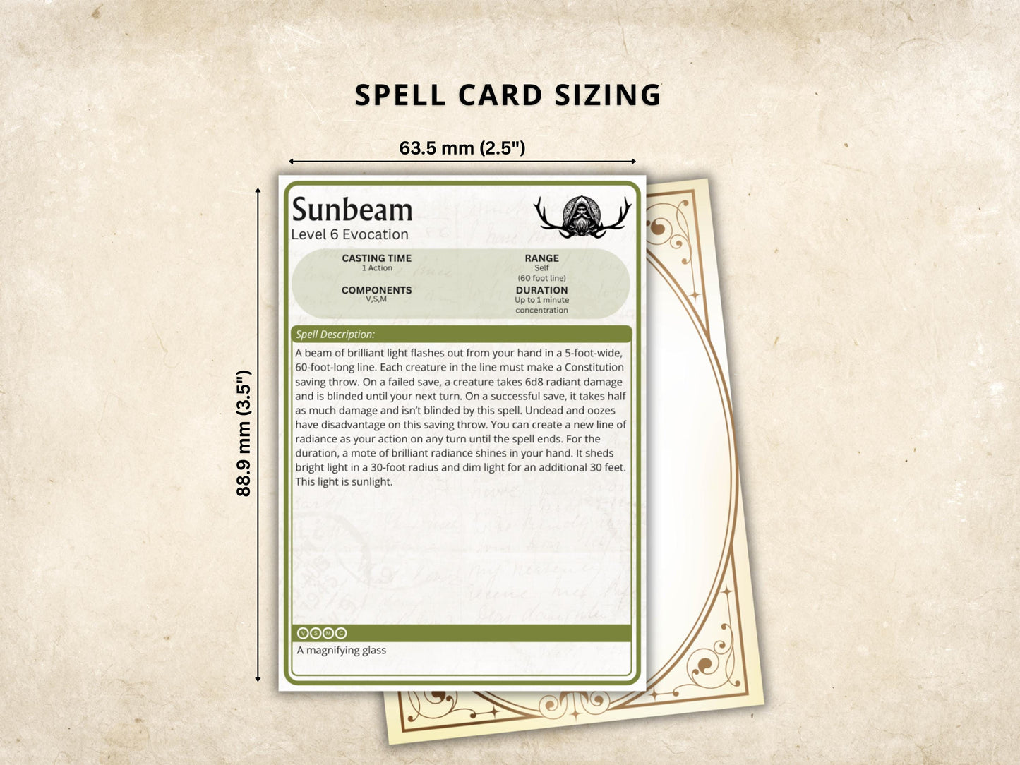 Druid Spell Cards 5e: D&D Spell Book (Digital Download, SRD Compliant)