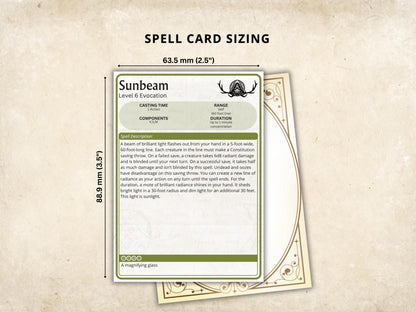 Druid Spell Cards 5e: D&D Spell Book (Digital Download, SRD Compliant)