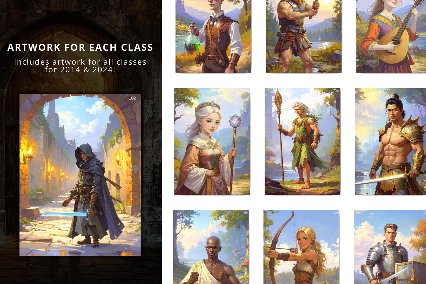DnD 5e Class Codex: 2014 & 2024 Dungeons and Dragons Guide (PDF ebook)