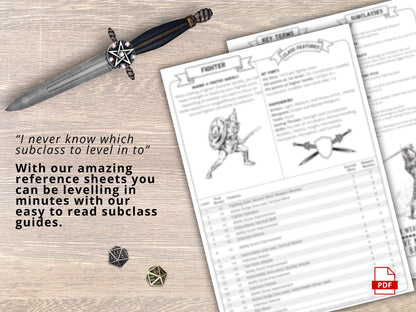 Fighter Class 5e Cheat Sheet: D&D Character Creation Guide (PDF Download)