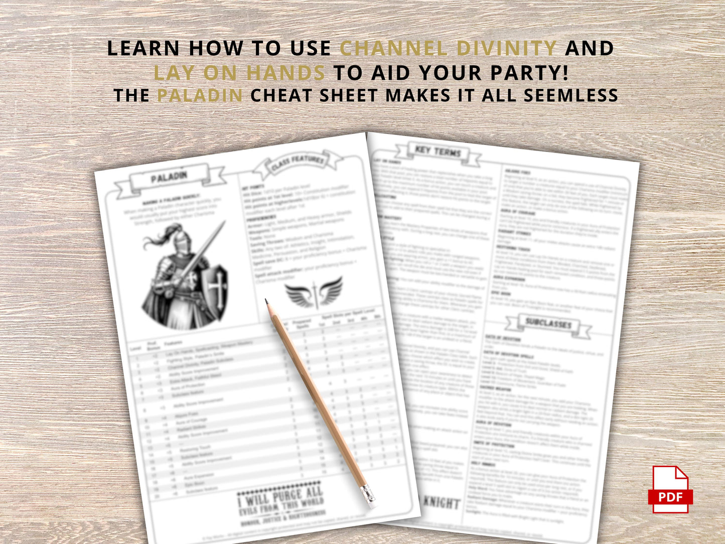 Paladin 5e Cheat Sheet: D&D Class Guide (2024 PDF Download)