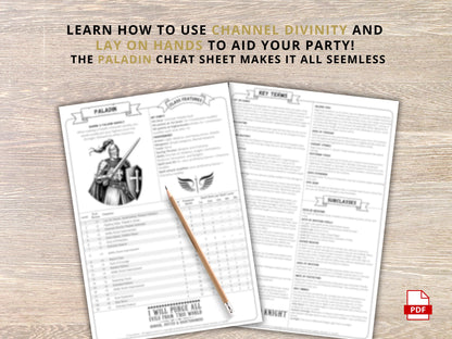 Paladin 5e Cheat Sheet: D&D Class Guide (2024 PDF Download)