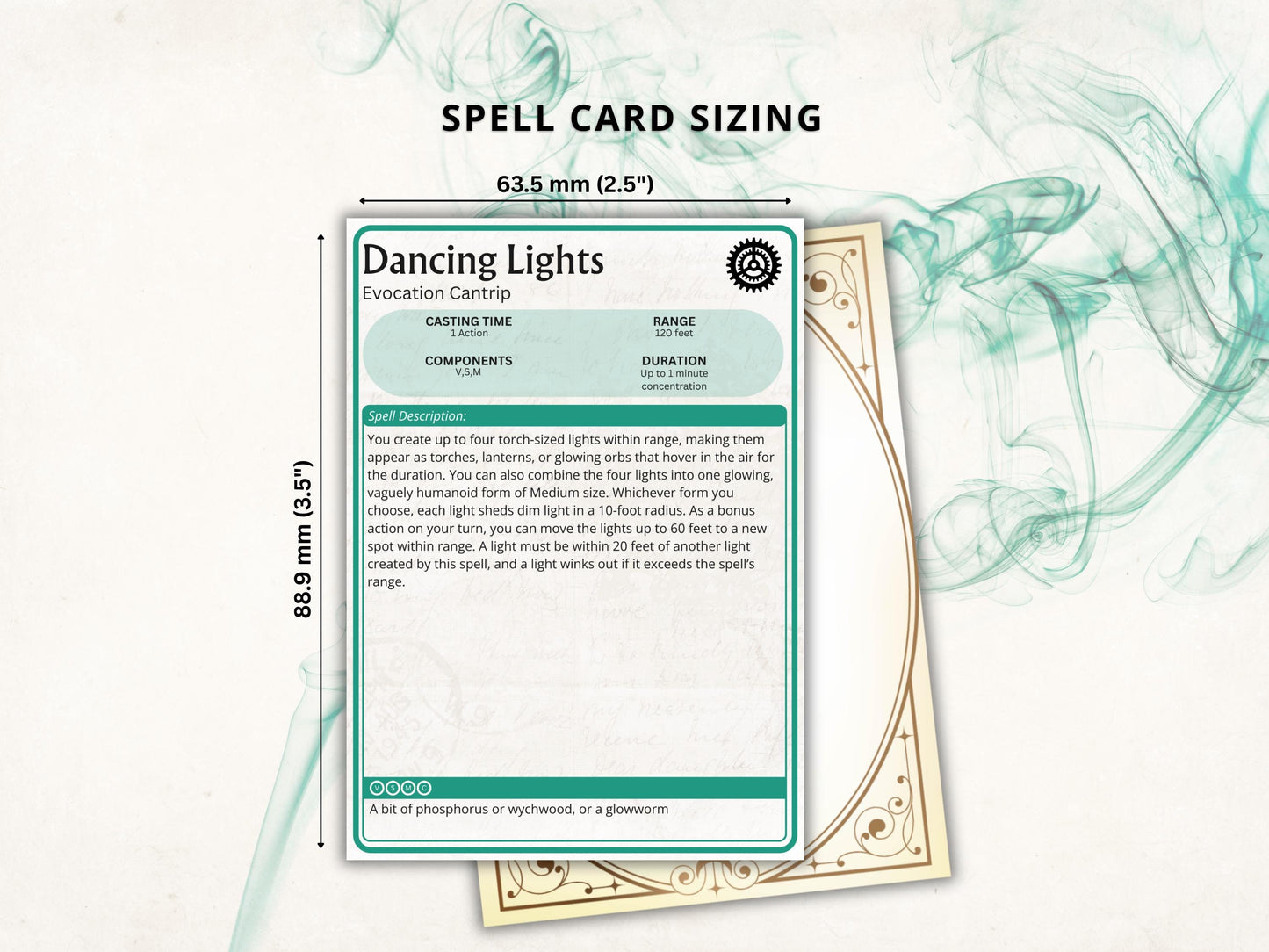 Artificer Spell Cards 5e: D&D Spell Book (2024 Digital Download)