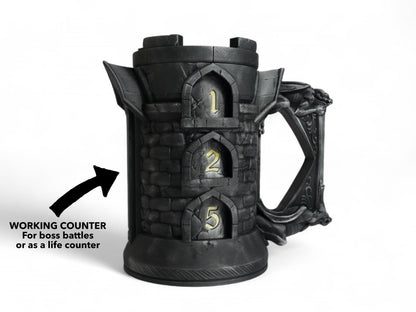 Boss Tower Can Holder: DnD Life Counter, 3D Printed RPG Accessory