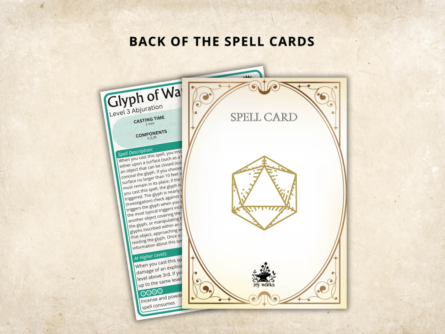 Artificer Spell Cards 5e: D&D Spell Book (Digital Download, SRD Compliant)
