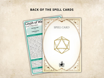 Artificer Spell Cards 5e: D&D Spell Book (Digital Download, SRD Compliant)