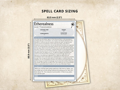 Cleric Spell Cards 5e: D&D Spell Book (Digital Download, SRD Compliant)