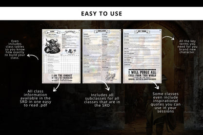 DnD 5e Class Codex: 2014 & 2024 Dungeons and Dragons Guide (PDF ebook)