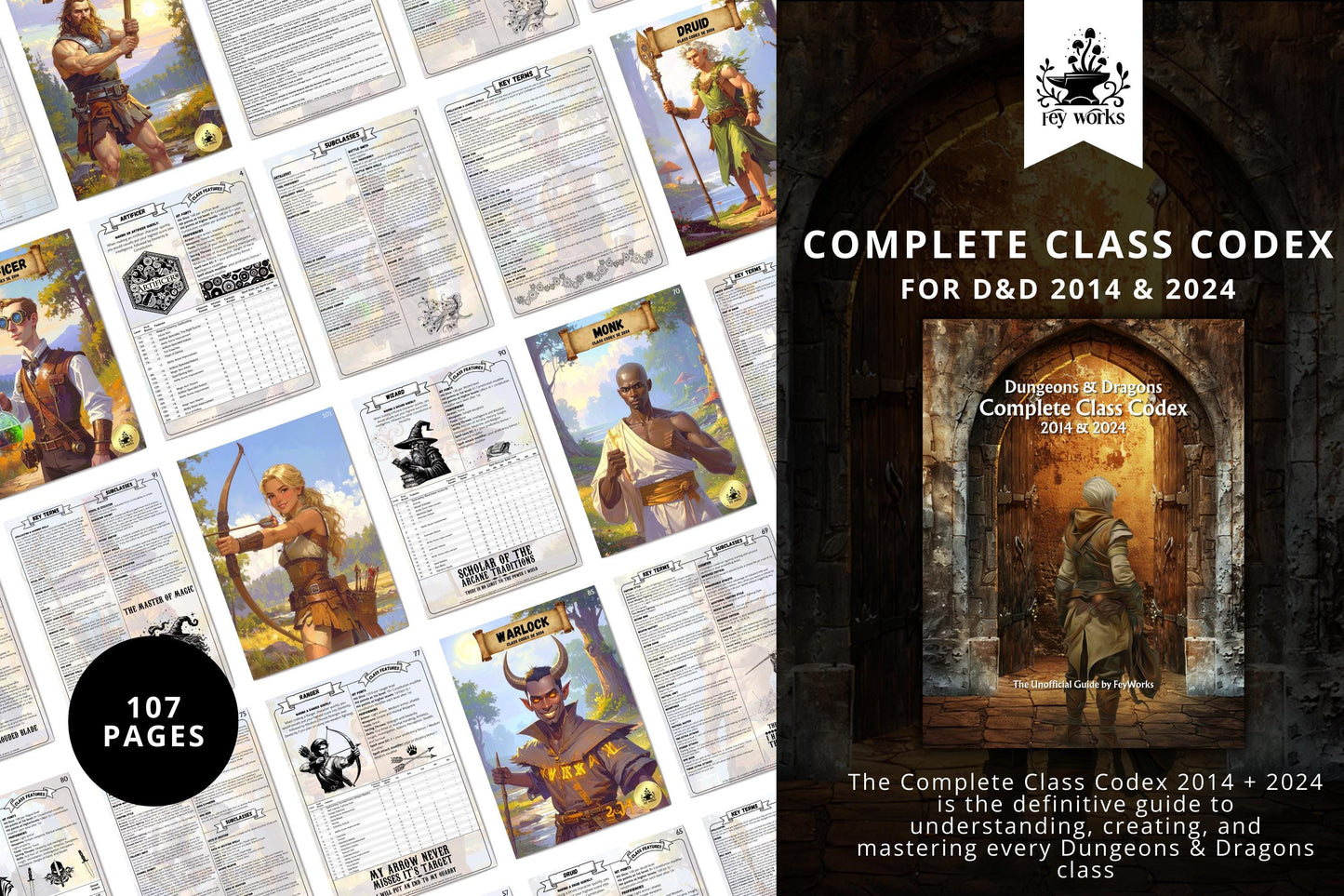 DnD 5e Class Codex: 2014 & 2024 Dungeons and Dragons Guide (PDF ebook)