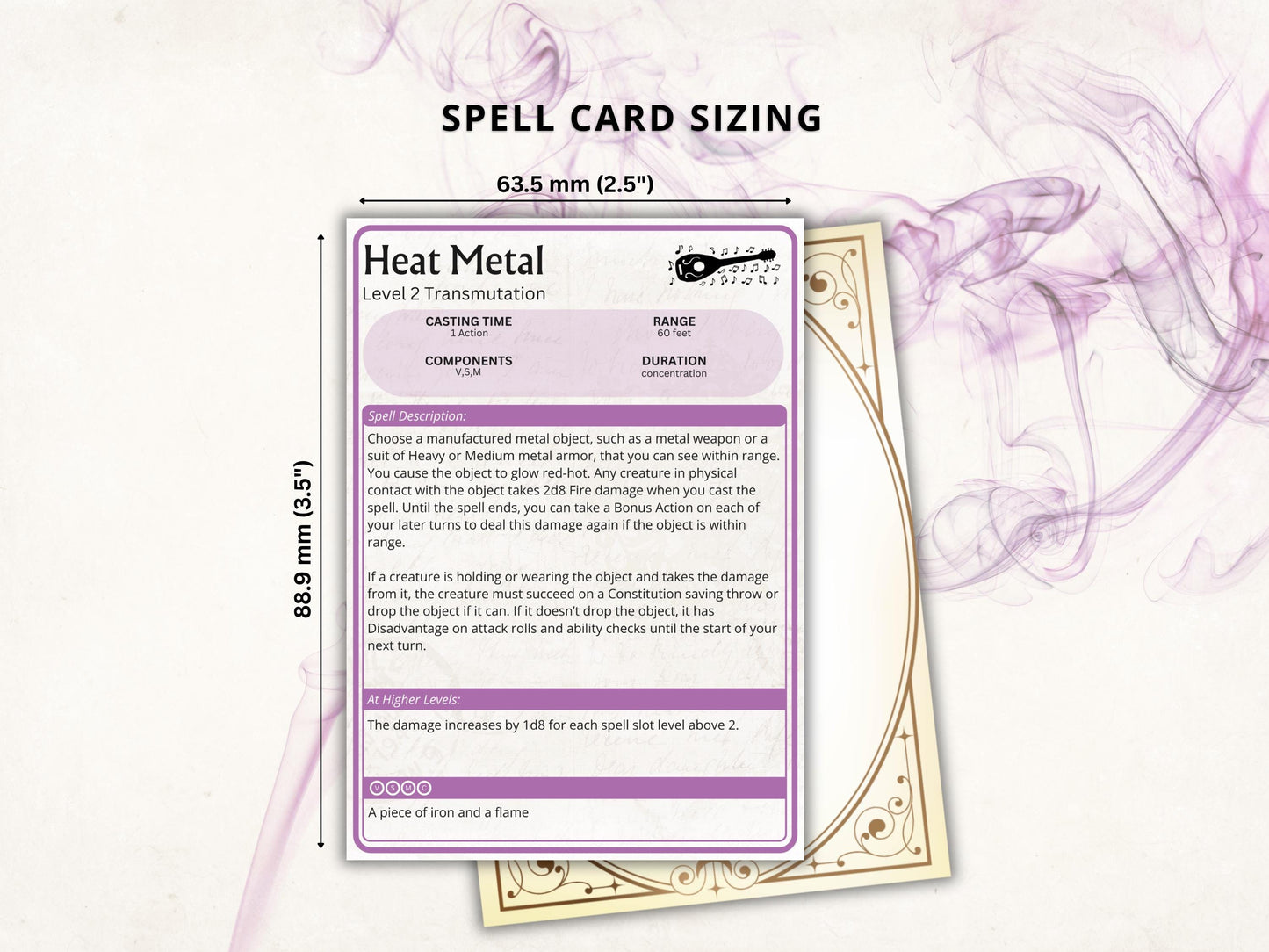 Bard Spell Cards 5e: Dungeons and Dragons 2024 (Digital Download)