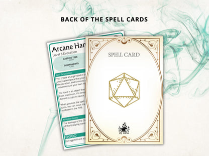 Artificer Spell Cards 5e: D&D Spell Book (2024 Digital Download)