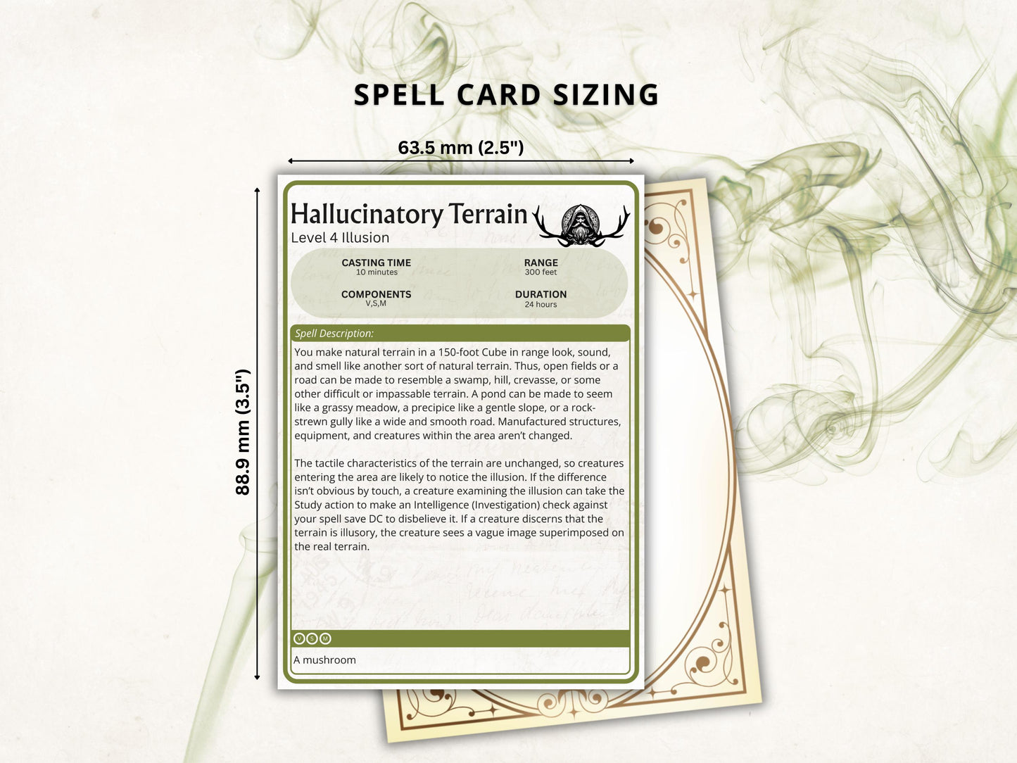 Druid Spell Cards 5e: D&D Spell Book (Digital Download, 118 SRD Spells, 2024)