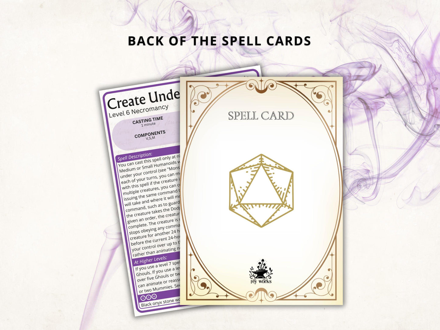 Warlock Spell Cards 5e: D&D Spell Book (Digital Download, 2024 Ruleset)