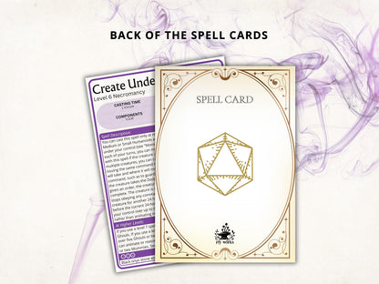 Warlock Spell Cards 5e: D&D Spell Book (Digital Download, 2024 Ruleset)