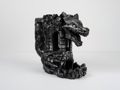 Dragon Fortress Dice Tower Can Holder: Dungeons and Dragons RPG Gaming Accessory