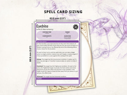 Warlock Spell Cards 5e: D&D Spell Book (Digital Download, 2024 Ruleset)