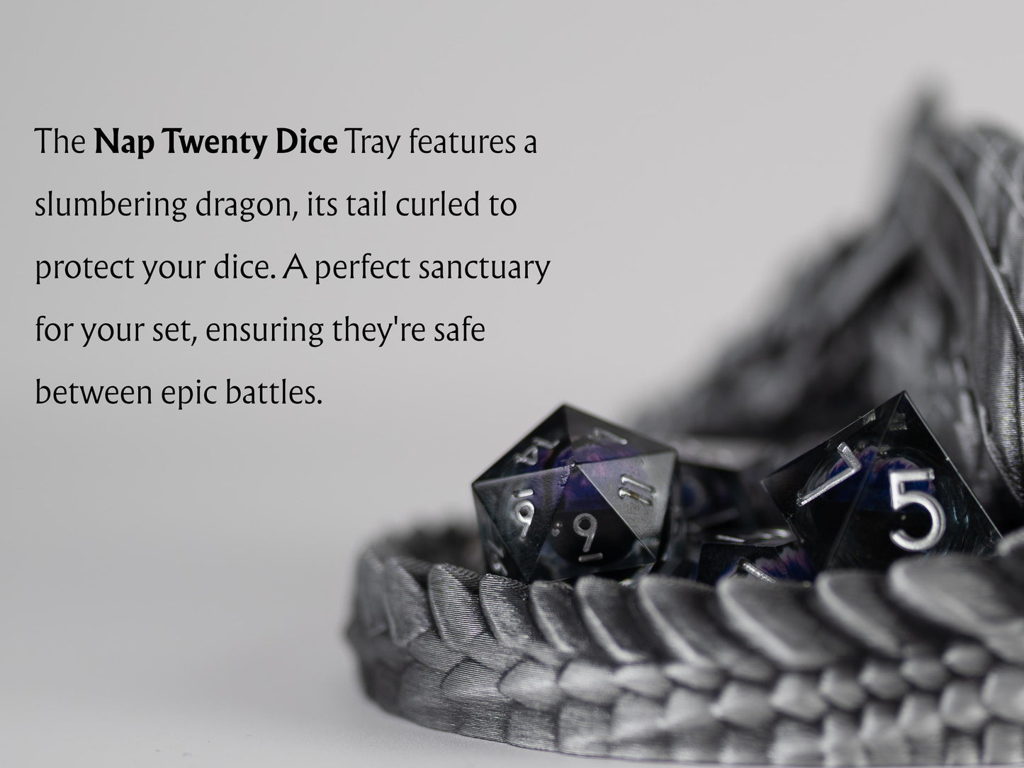 Sleeping Dragon Dice Holder: D&D Tabletop Accessory