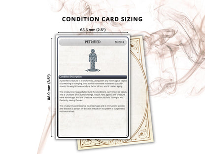 Printable DnD 5e Condition Cards, 2014 & 2024 Rules, Digital, DM Tools