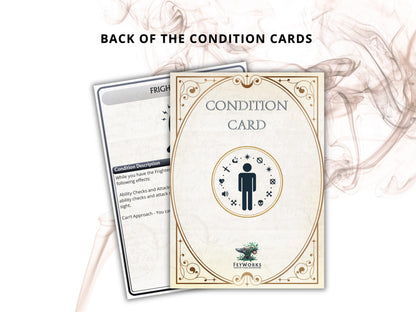 Printable DnD 5e Condition Cards, 2014 & 2024 Rules, Digital, DM Tools