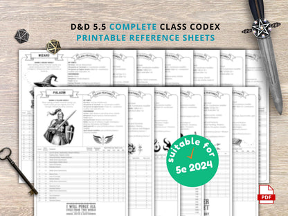 DnD 5e Class Codex: 2024 Edition - Complete Class Guide (PDF Download)
