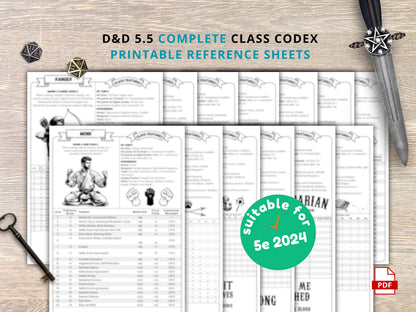 DnD 5e Class Codex: 2024 Edition - Complete Class Guide (PDF Download)