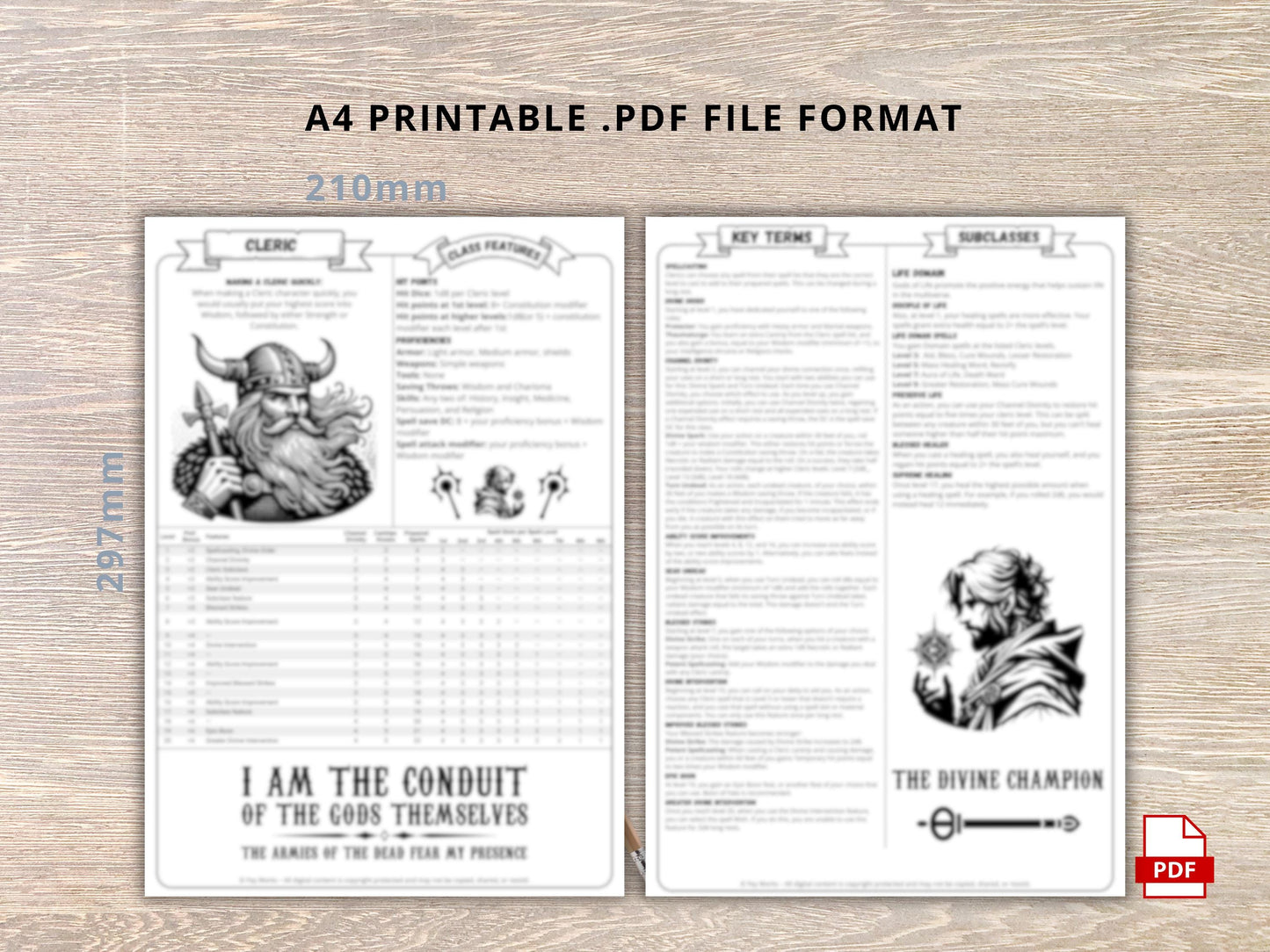 Cleric Cheat Sheet: DnD 5.5 Reference Guide (2024) (PDF Download)