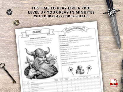 Cleric Cheat Sheet: DnD 5.5 Reference Guide (2024) (PDF Download)