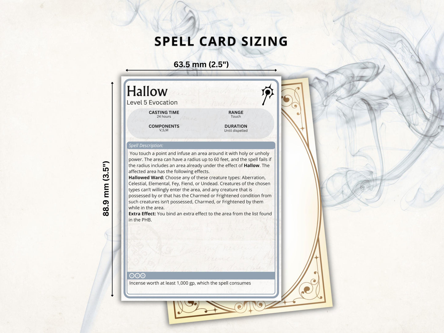 Cleric Spell Cards 5e: D&D Spell Book (Digital Download, 2024 Ruleset)