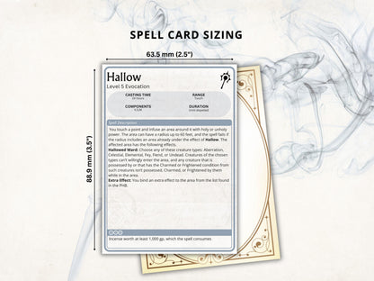 Cleric Spell Cards 5e: D&D Spell Book (Digital Download, 2024 Ruleset)