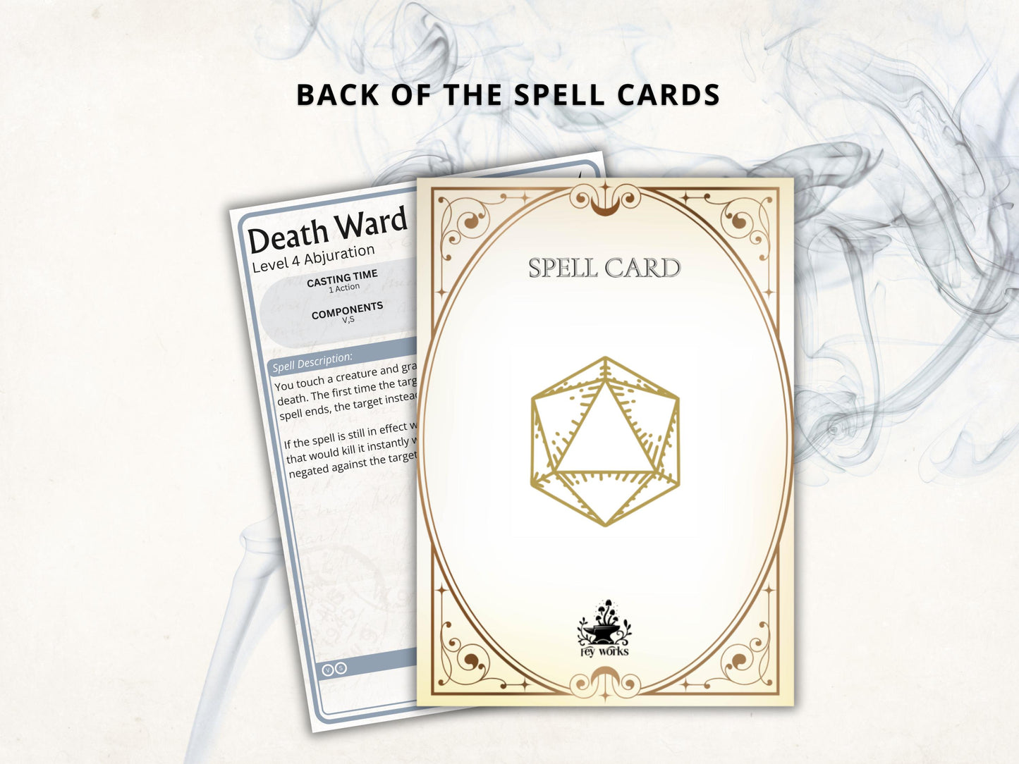 Cleric Spell Cards 5e: D&D Spell Book (Digital Download, 2024 Ruleset)
