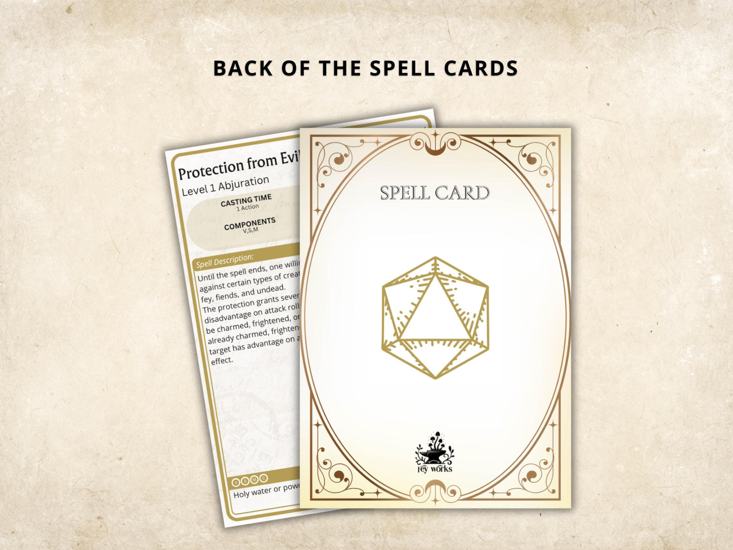 Paladin Spell Cards 5e: D&D Digital Spellbook (2014 SRD, Digital Download)