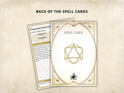 Paladin Spell Cards 5e: D&D Digital Spellbook (2014 SRD, Digital Download)