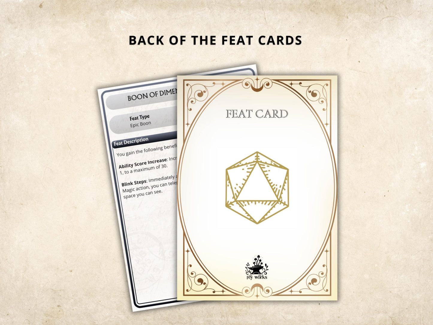 DnD 5e Feat Cards: Printable Character Reference (PDF Download)