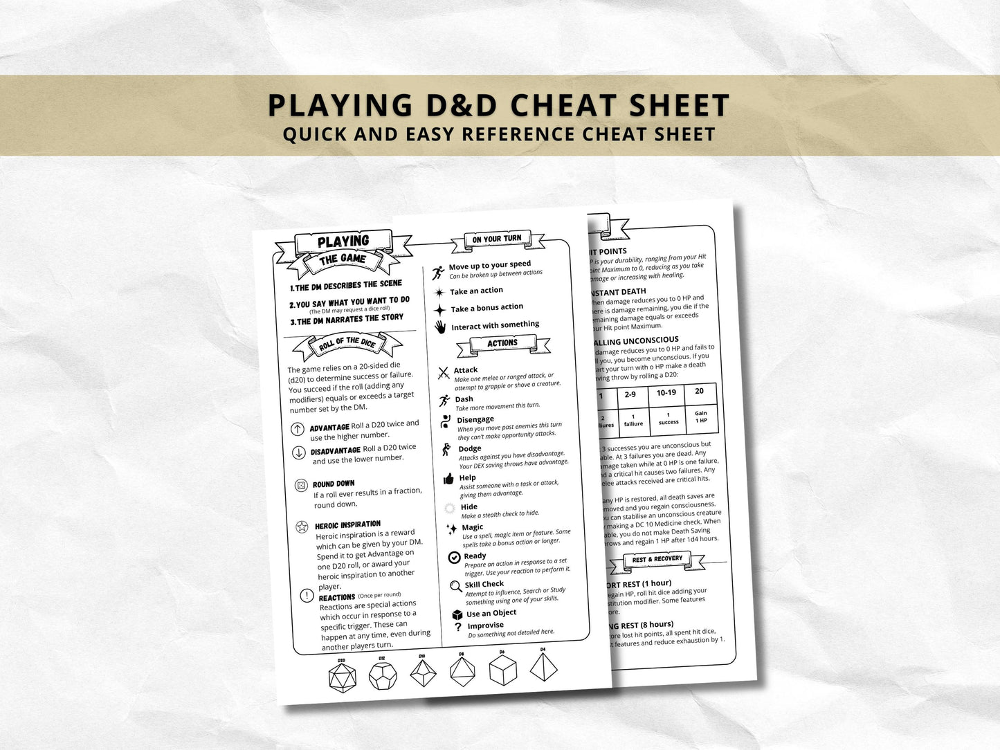D&D Paladin Class Bundle: 5e, 5.5e Spell Cards, Cheat Sheet (Digital Download)