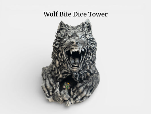 Wolf Bite Dice Tower | Feral TTRPG Accessory for D&D, 5e
