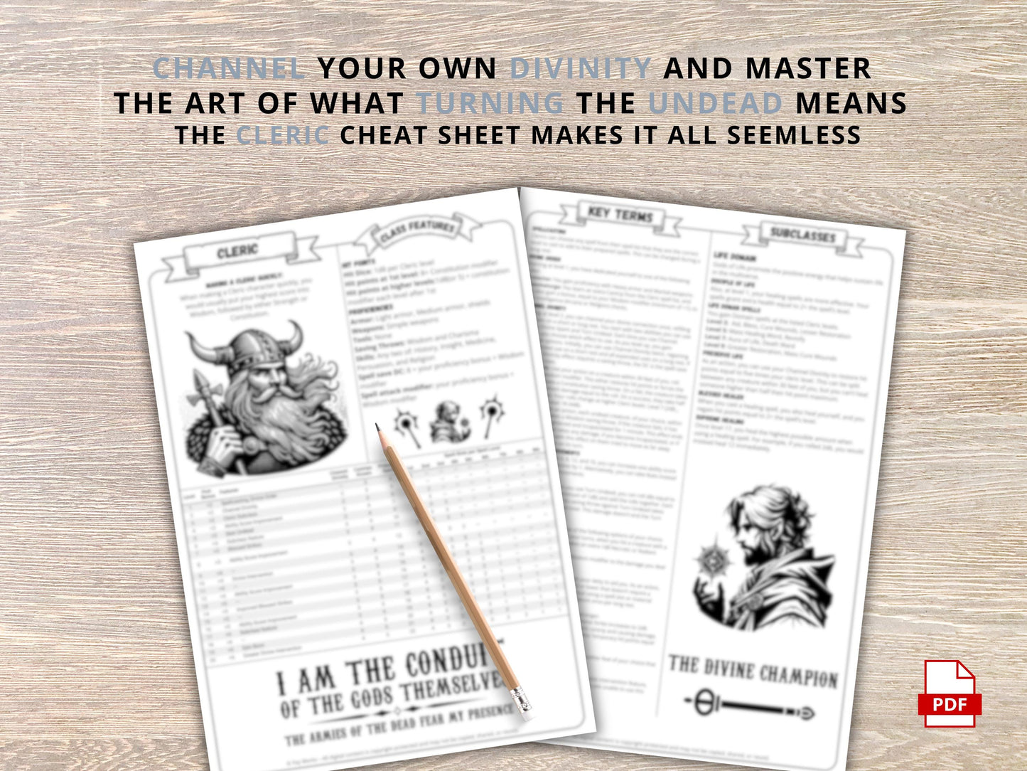 Cleric Cheat Sheet: DnD 5.5 Reference Guide (2024) (PDF Download)
