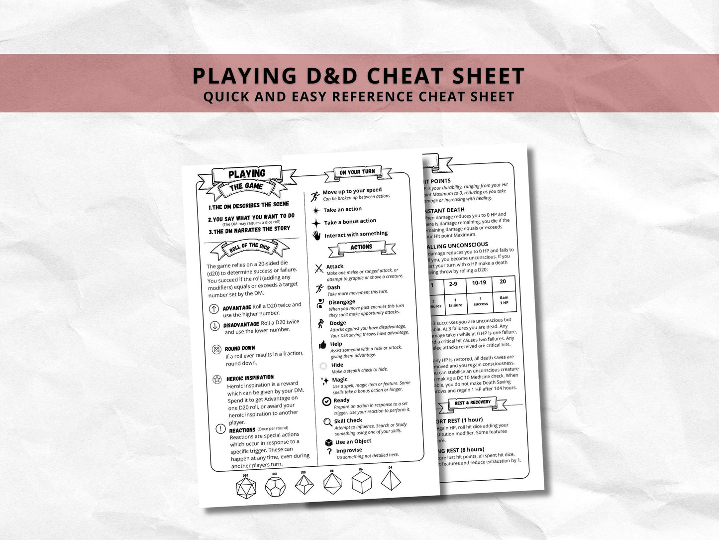 D&D Sorcerer Class Bundle: 5e, 5.5e Spell Cards, Cheat Sheet (Digital Download)