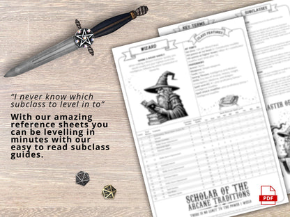 Wizard Class Cheat Sheet: D&D 5e 2024 Reference Guide (PDF Download)