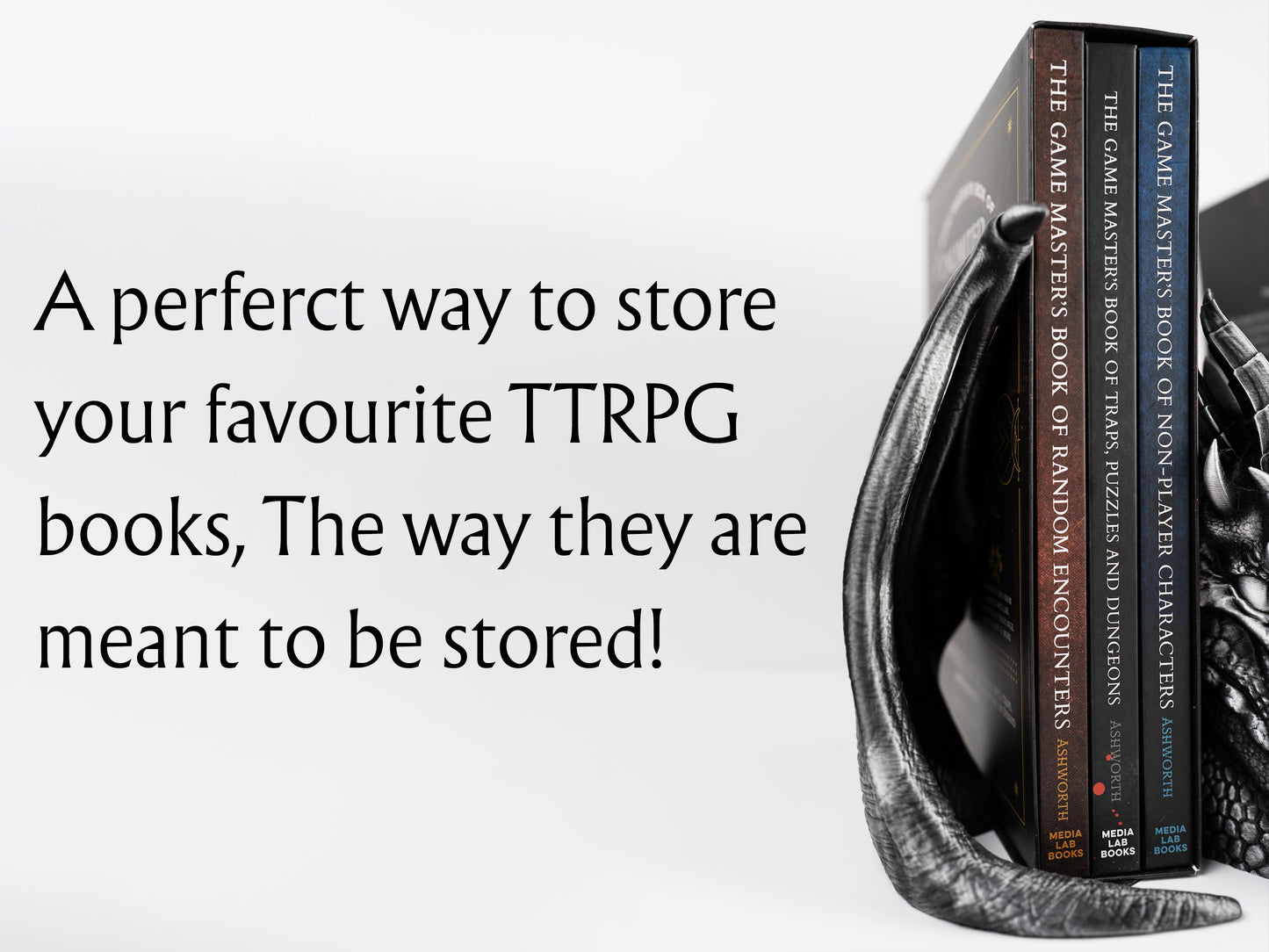 End of the Hoards Dragon Bookends | Dungeons and Dragons D&D Gift | Fantasy Gaming Decor
