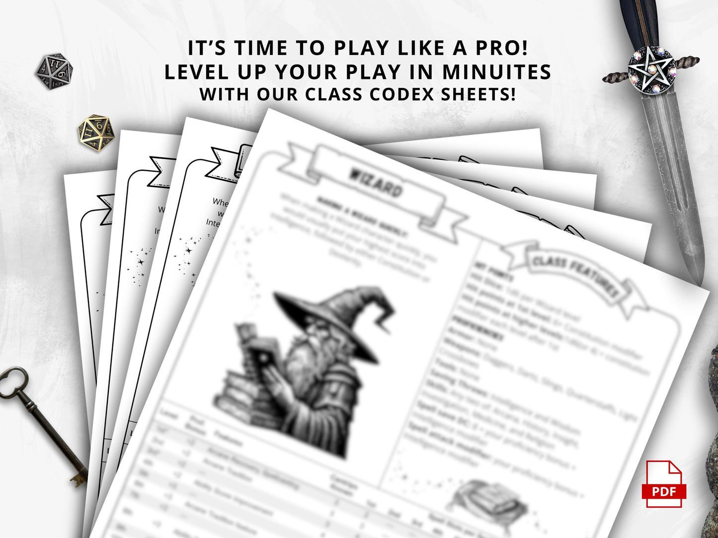 DnD 5e Class Codex Bundle | 13 Player Aid Cheat Sheets (PDF)