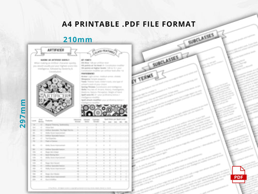 DnD 5e Class Codex Bundle | 13 Player Aid Cheat Sheets (PDF)