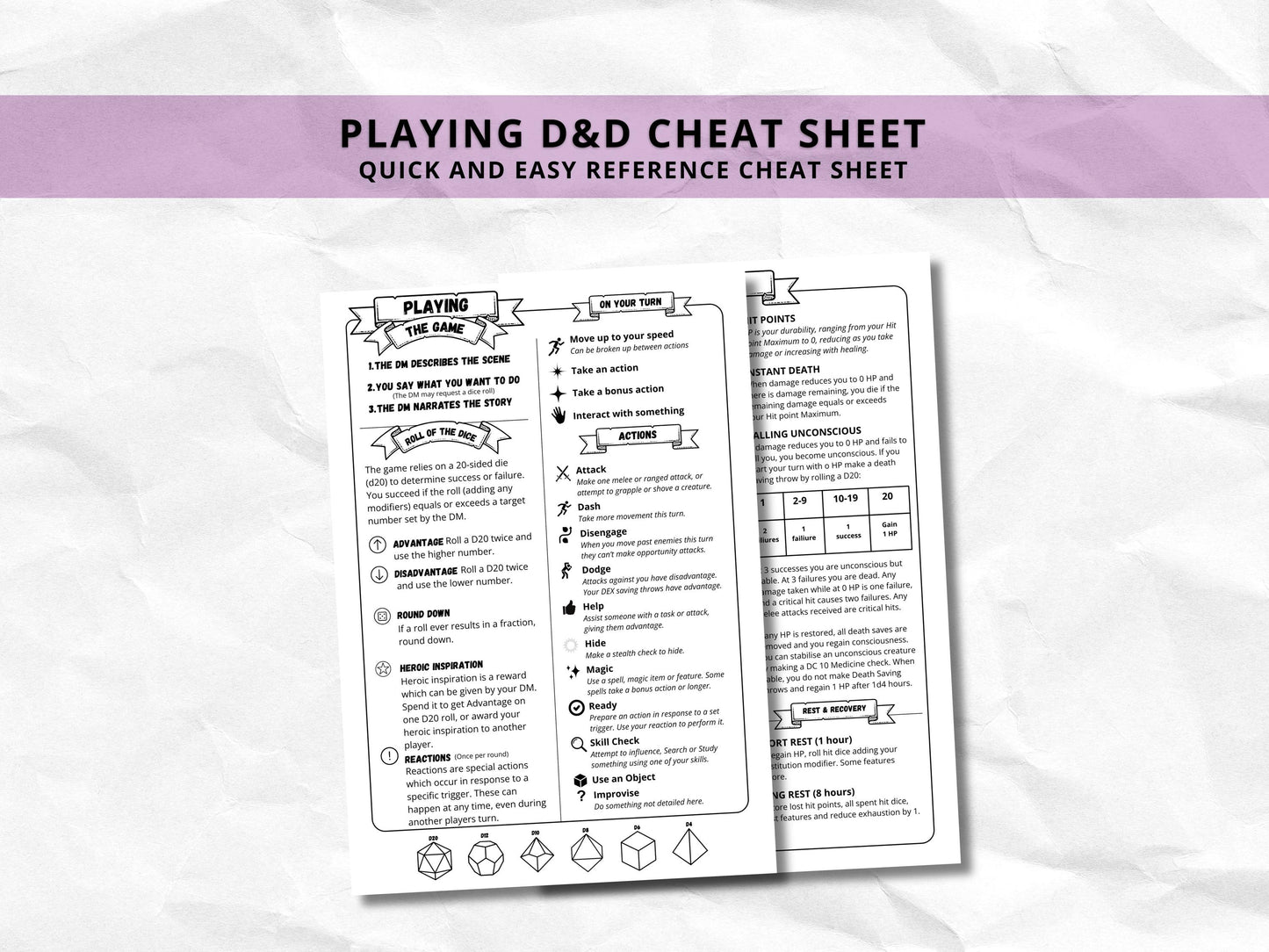 D&D Bard Class Bundle: 5e, 5.5e Spell Cards, Cheat Sheet (Digital Download)