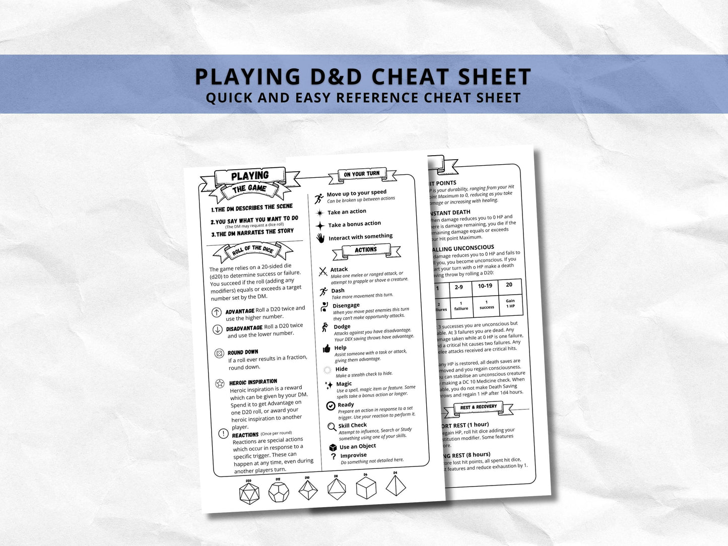 D&D Wizard Class Bundle: 5e, 5.5e Spell Cards, Cheat Sheet (Digital Download)